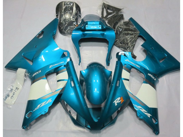 00-01 Bleu Clair & Blanc R1 Carénage Moto 00-01 Bleu Clair & Blanc R1 Carénage Moto