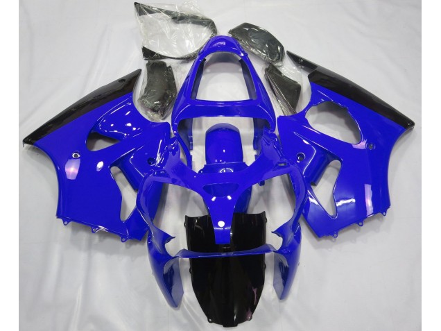 00-02 Bleu Brillant & Noir ZX6R Carénage Moto 00-02 Bleu Brillant & Noir ZX6R Carénage Moto