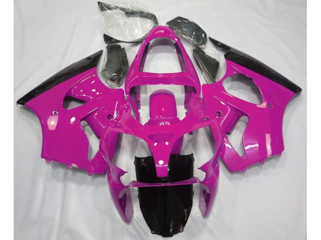 00-02 Rose Brillant & Noir ZX6R Carénage Moto