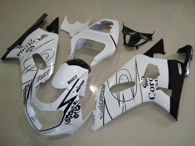 01-03 Blanc Corona GSXR 600-750 Carénage Moto