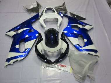 01-03 Bleu & Blanc GSXR 600-750 Carénage Moto
