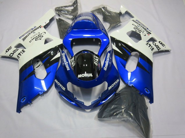 01-03 Bleu & Noir GSXR 600-750 Carénage Moto 01-03 Bleu & Noir GSXR 600-750 Carénage Moto