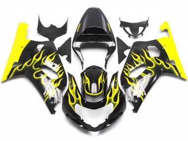 01-03 Giallo Vibrante Fiamma GSXR 600-750 Carénage Moto