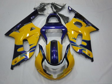 01-03 Jaune Bleu GSXR 600-750 Carénage Moto