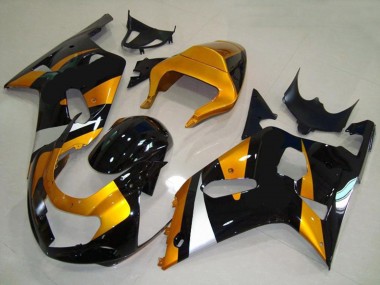 01-03 Or & Noir GSXR 600-750 Carénage Moto