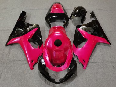01-03 Rose Brillant & Noir GSXR 600-750 Carénage Moto
