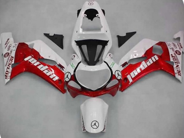 01-03 Rouge Jordan GSXR 600-750 Carénage Moto 01-03 Rouge Jordan GSXR 600-750 Carénage Moto