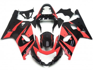 01-03 Style Personnalisé OEM Rouge Clair GSXR 600-750 Carénage Moto