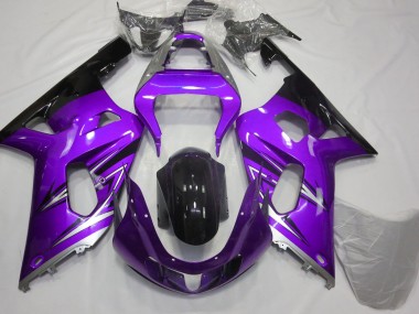 01-03 Violet & Argent GSXR 600-750 Carénage Moto