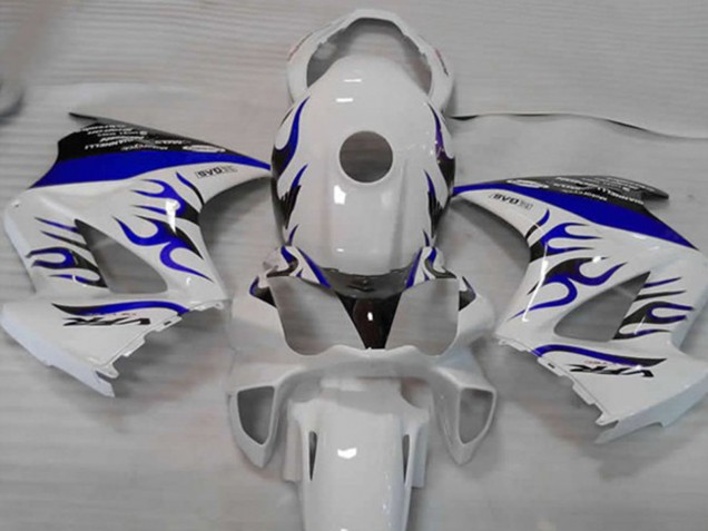 02-12 Bianco Blu Fiamma VFR800 Carénage Moto