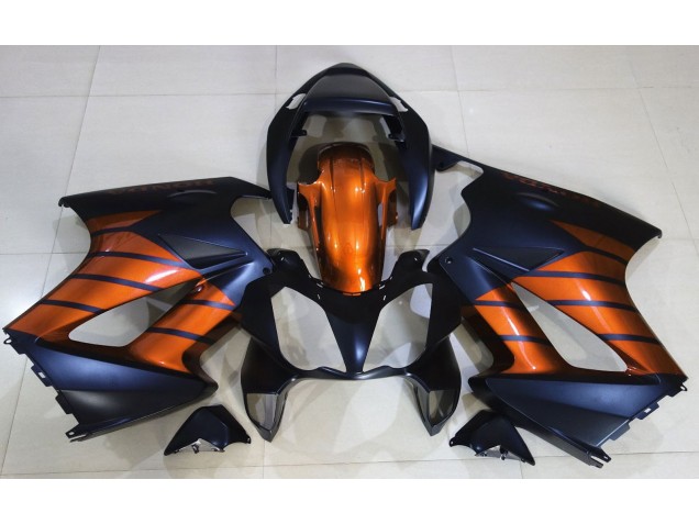 02-12 Noir Mat & Orange VFR800 Carénage Moto 02-12 Noir Mat & Orange VFR800 Carénage Moto