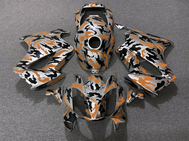 02-12 Orange Camouflage VFR800 Carénage Moto 02-12 Orange Camouflage VFR800 Carénage Moto