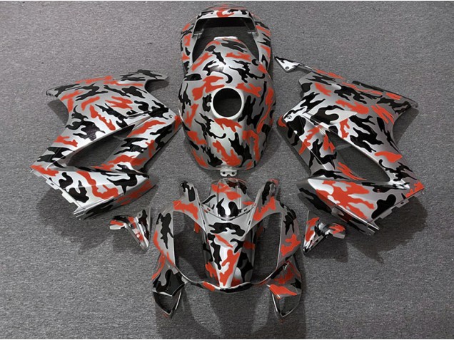 02-12 Rouge Camouflage VFR800 Carénage Moto 02-12 Rouge Camouflage VFR800 Carénage Moto