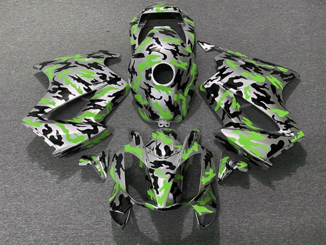 02-12 Vert Camouflage VFR800 Carénage Moto 02-12 Vert Camouflage VFR800 Carénage Moto