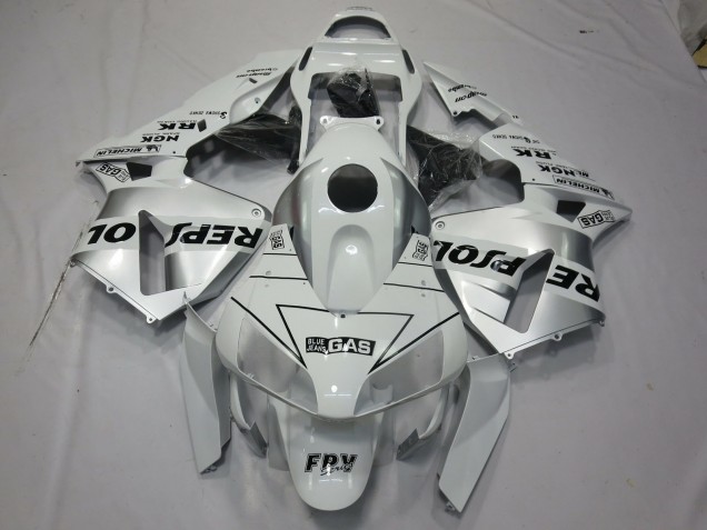 03-04 Argent Blanc Repsol CBR600RR Carénage Moto