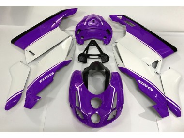 03-04 Blanc Violet & Noir Ducati 749 999 Carénage Moto