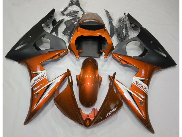 03-04 Orange Brillant & Blanc R6 Carénage Moto 03-04 Orange Brillant & Blanc R6 Carénage Moto