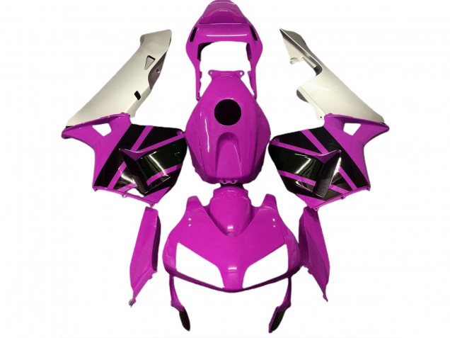 03-04 Rose Vif & Argent Mat CBR600RR Carénage Moto