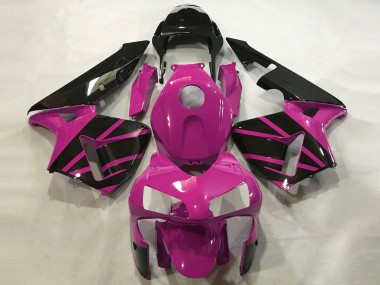 03-04 Rose Vif & Noir Brillant CBR600RR Carénage Moto