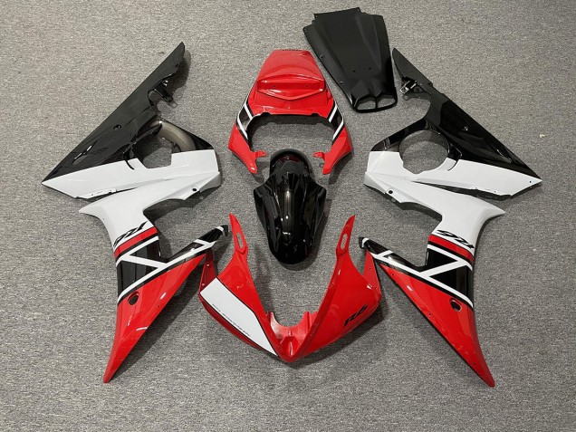 03-04 Rouge Blanc & Noir R6 Carénage Moto 03-04 Rouge Blanc & Noir R6 Carénage Moto