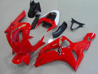 03-04 Rouge & Blanc ZX6R Carénage Moto