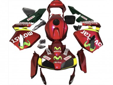 03-04 Rouge Profond Movistar CBR600RR Carénage Moto