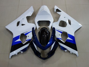 04-05 Blanc Brillant & Bleu Profond GSXR 600-750 Carénage Moto