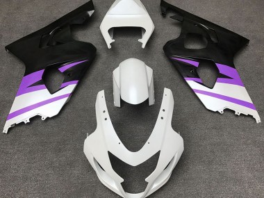 04-05 Blanc Mat & Violet GSXR 600-750 Carénage Moto