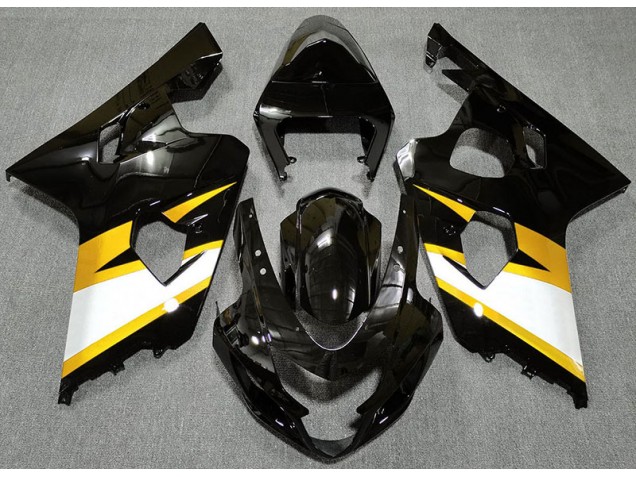04-05 Noir Brillant & Jaune GSXR 600-750 Carénage Moto 04-05 Noir Brillant & Jaune GSXR 600-750 Carénage Moto