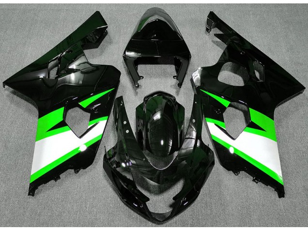 04-05 Noir Brillant & Vert GSXR 600-750 Carénage Moto