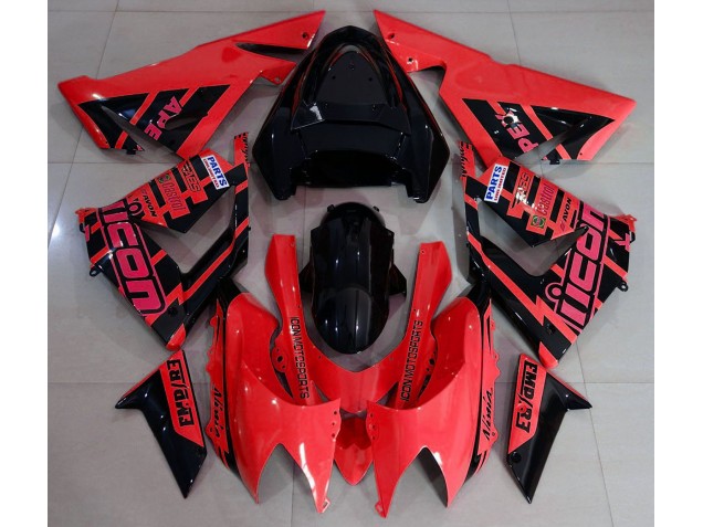04-05 Rouge & Noir & Logos ZX10R Carénage Moto 04-05 Rouge & Noir & Logos ZX10R Carénage Moto