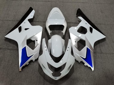 04-05 Style Bleu Blanc & Argent GSXR 600-750 Carénage Moto