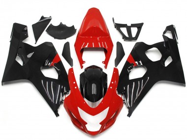 04-05 Style Rouge & Noir Brillant GSXR 600-750 Carénage Moto