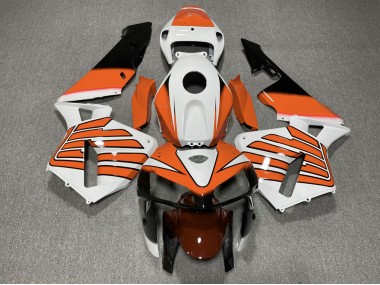05-06 Ailes Orange & Blanches CBR600RR Carénage Moto