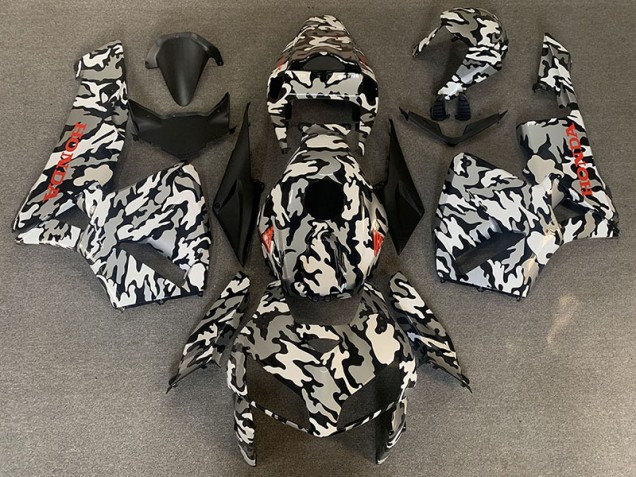 05-06 Camo & Décalcomanies Rouges CBR600RR Carénage Moto 05-06 Camo & Décalcomanies Rouges CBR600RR Carénage Moto