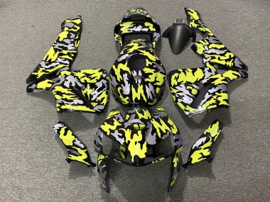 05-06 Camouflage & Jaune Fluo CBR600RR Carénage Moto