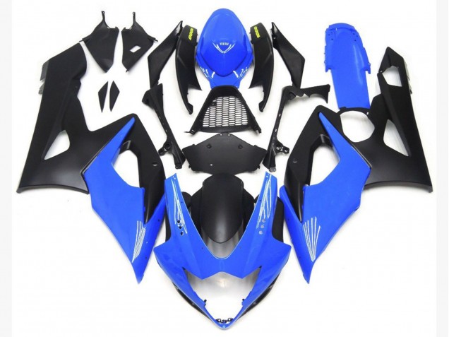 05-06 Inférieurs Bleu Brillant Clair & Noir Mat GSXR 1000 Carénage Moto 05-06 Inférieurs Bleu Brillant Clair & Noir Mat GSXR 1000 Carénage Moto