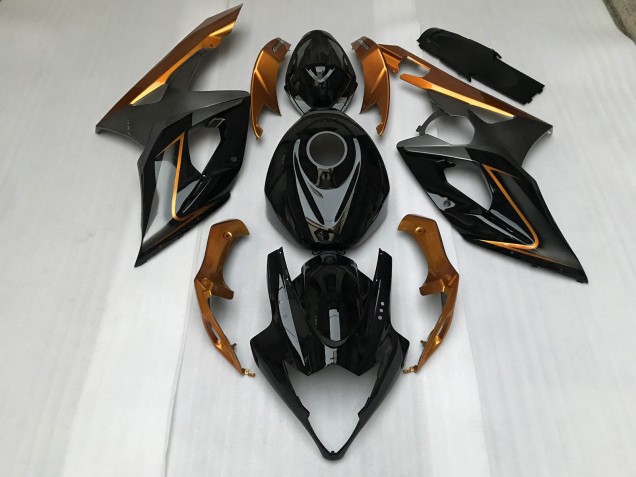 05-06 Noir Brillant & Bronze GSXR 1000 Carénage Moto