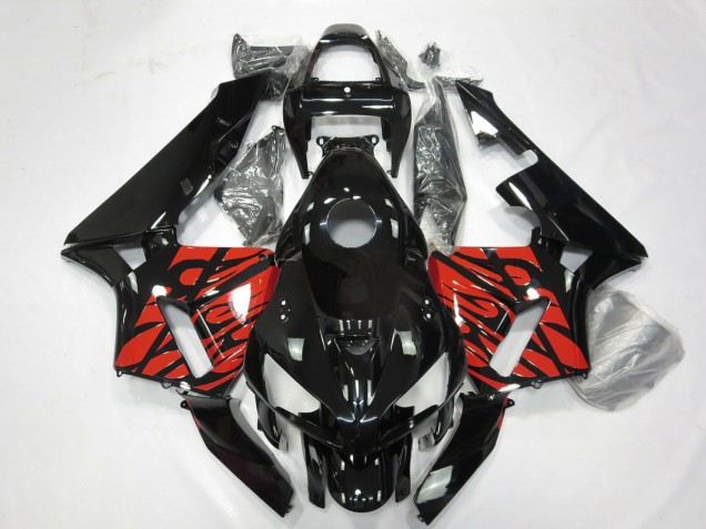 05-06 Noir & Rouge Tribal CBR600RR Carénage Moto