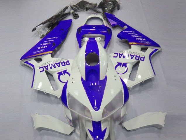 05-06 Personnalisé Bleu & Blanc CBR600RR Carénage Moto