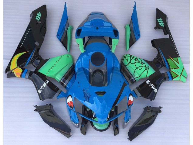 05-06 Requin Bleu & Vert CBR600RR Carénage Moto