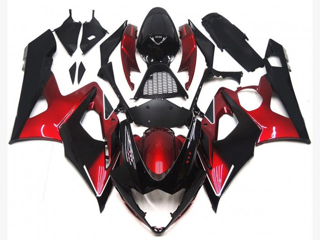 05-06 Rouge Marron & Noir Brillant GSXR 1000 Carénage Moto 05-06 Rouge Marron & Noir Brillant GSXR 1000 Carénage Moto