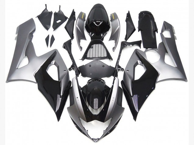 05-06 Style Argent & Noir Brillant GSXR 1000 Carénage Moto 05-06 Style Argent & Noir Brillant GSXR 1000 Carénage Moto