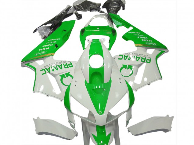 05-06 Vert Clair & Blanc Pramac CBR600RR Carénage Moto 05-06 Vert Clair & Blanc Pramac CBR600RR Carénage Moto