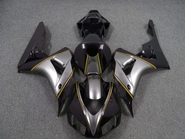06-07 Argent Avec Rayures Jaunes CBR1000RR Carénage Moto