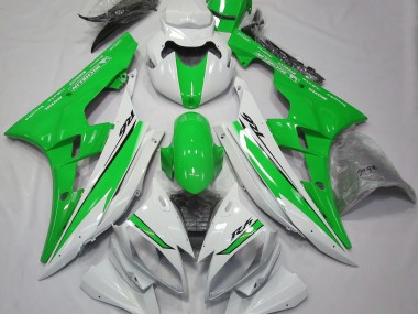 06-07 Blanc Brillant & Vert R6 Carénage Moto
