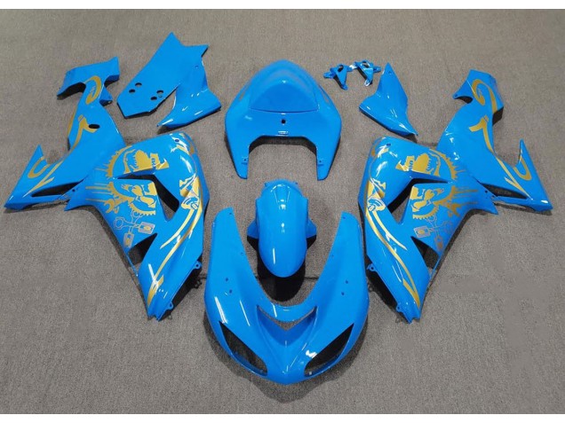06-07 Bleu Clair & Or ZX10R Carénage Moto 06-07 Bleu Clair & Or ZX10R Carénage Moto