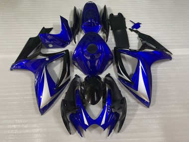 06-07 Bleu Noir & Blanc Spécial GSXR 600-750 Carénage Moto
