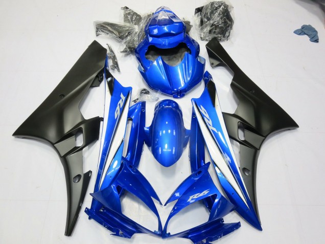 06-07 Bleu Noir Mat R6 Carénage Moto 06-07 Bleu Noir Mat R6 Carénage Moto