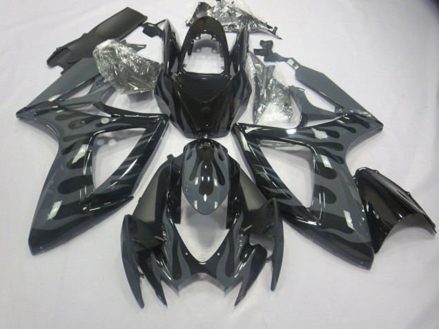 06-07 Gris Flamme GSXR 600-750 Carénage Moto 06-07 Gris Flamme GSXR 600-750 Carénage Moto